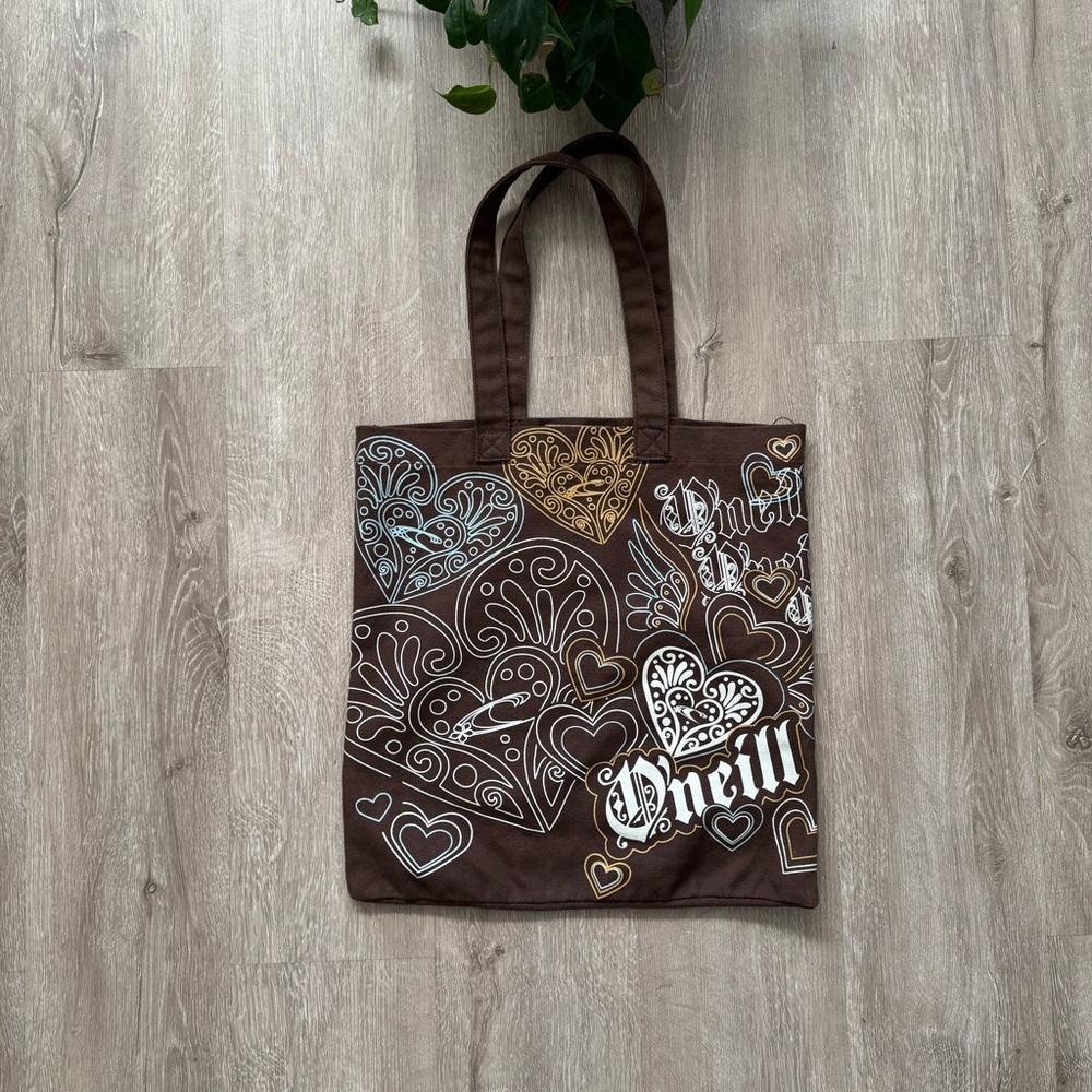 Vintage y2k Brown O’Neil Heart Tote Bag